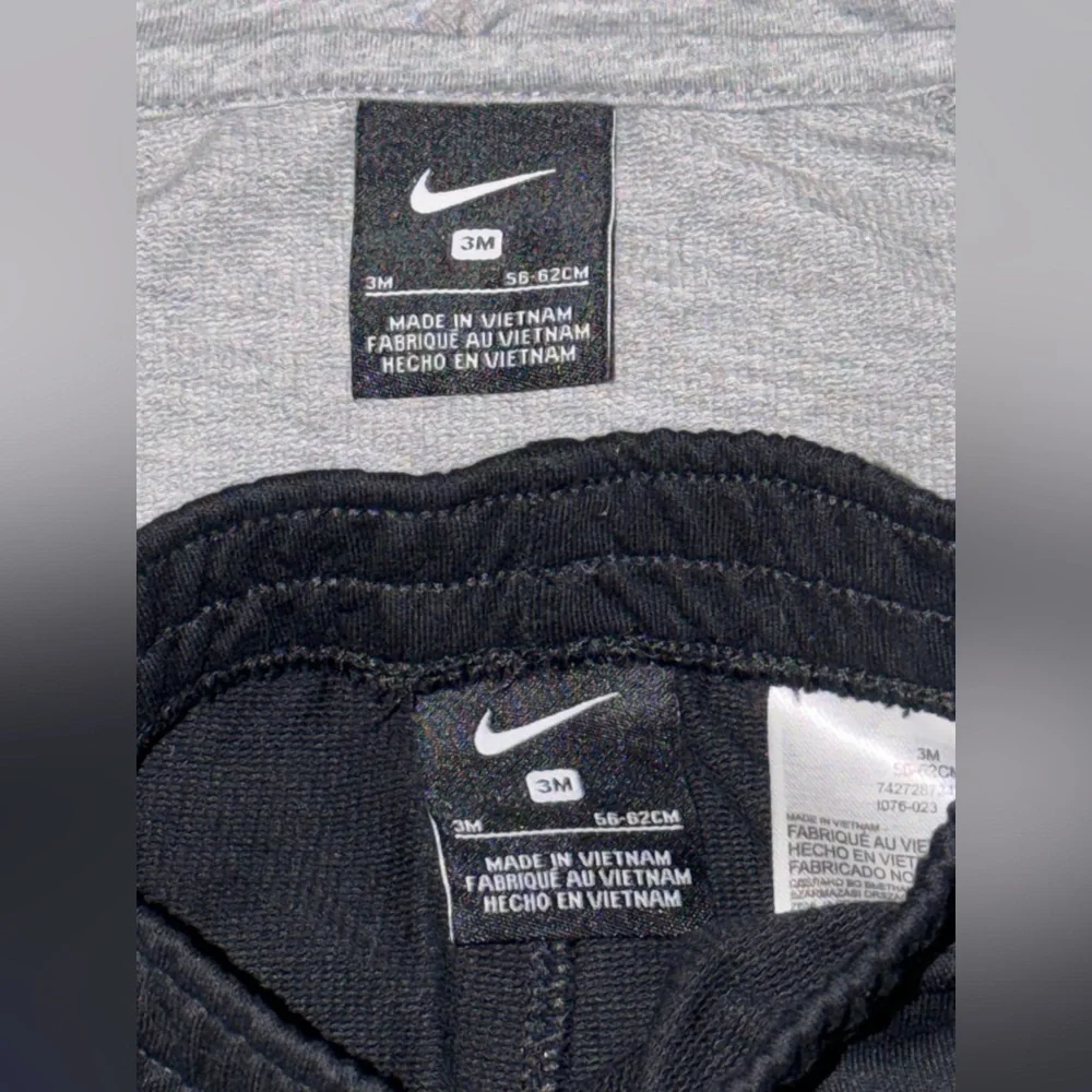 Nike Kids Gray Hoodie and Black Joggers Set